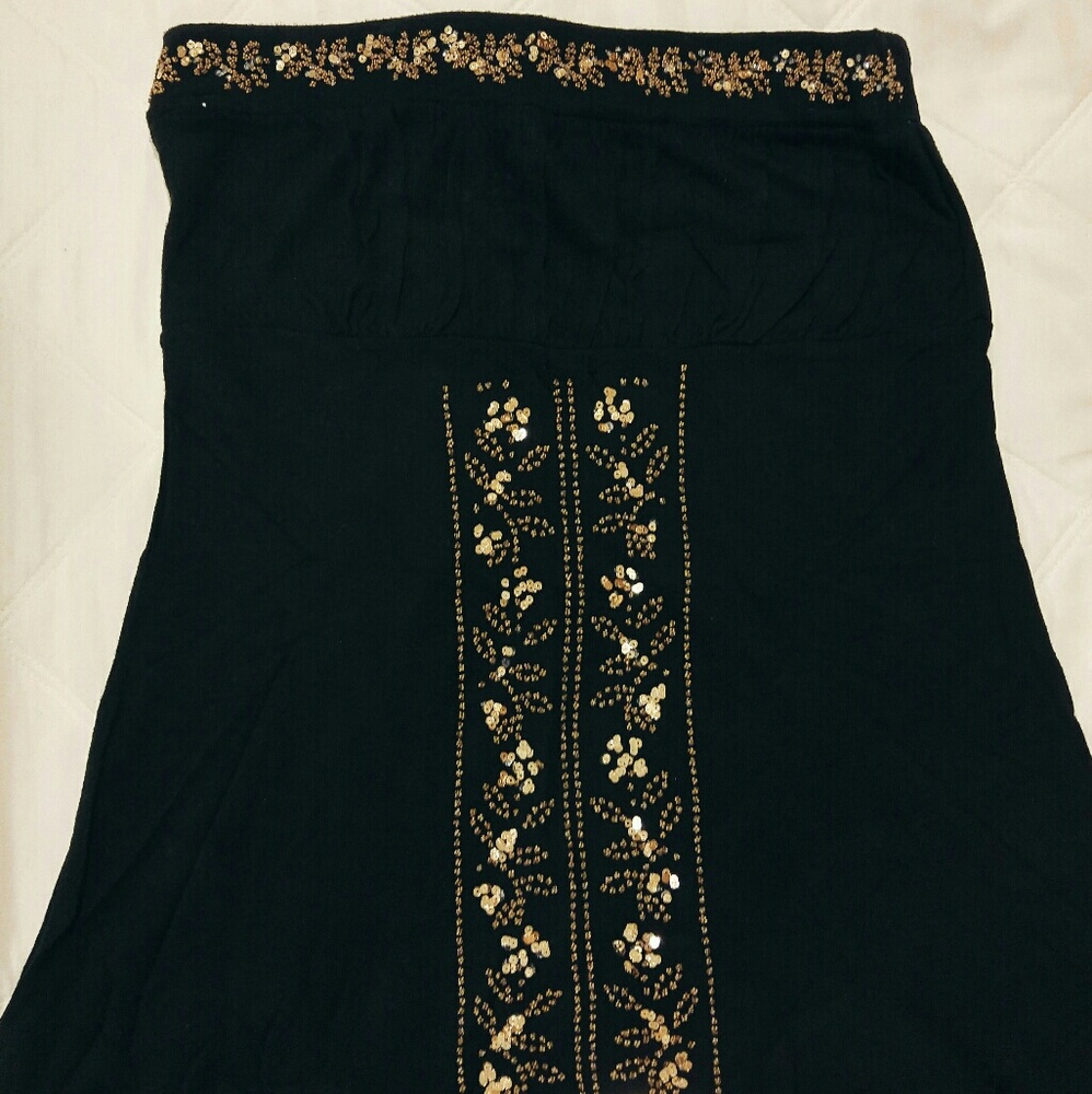 Black and Gold Tube Top